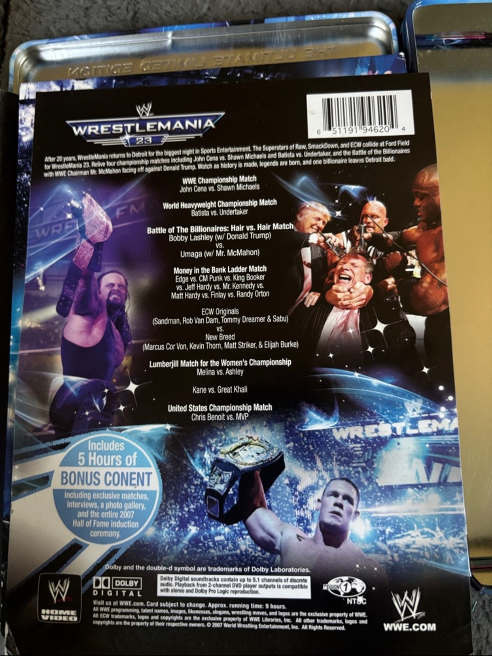 WWE WrestleMania 23 Steelbook Ultimate Limited Edition 3-Discs (Wrestling) DVD - Picture 7 of 7
